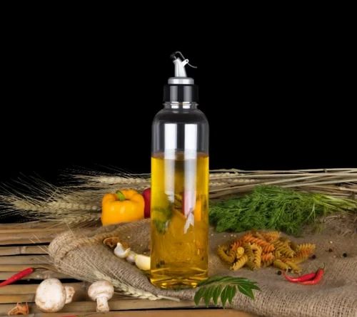 Premium plastic Oil Dispenser Bottle -Leak-Proof Cruet for Kitchen Cooking, Olive Oil & Vinegar